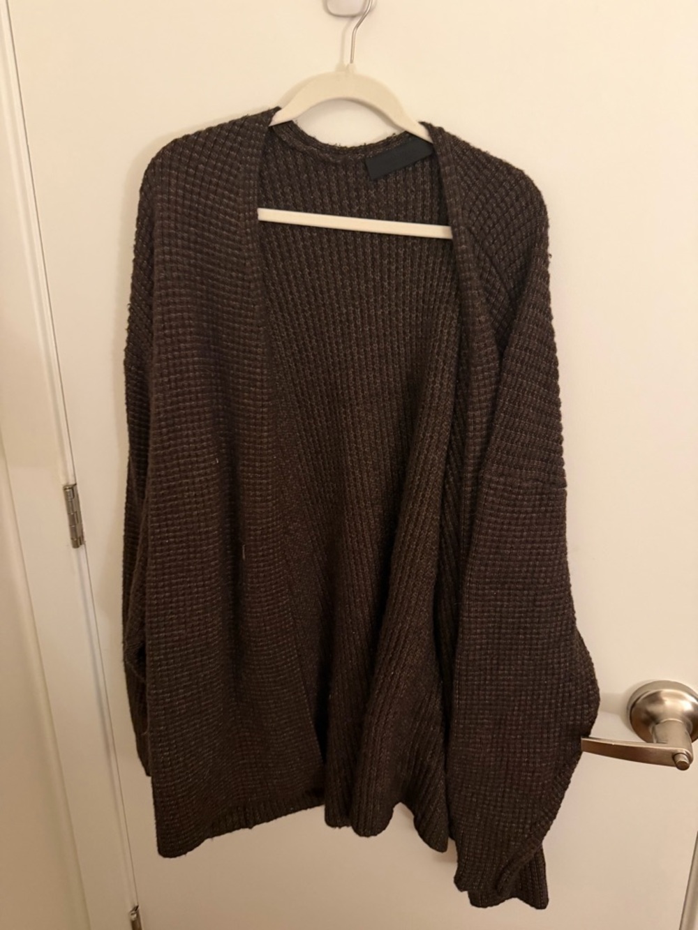 Fear of God Essentials Chunky Open Front Cardigan - Dark Brown
